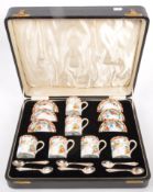 ROYAL DOULTON 1930'S COFFEE CANS & SAUCERS, BOXED, SPRING