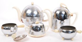 RETRO VINTAGE CHROME CERAMIC HEATMASTER TEA SET
