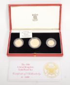 ROYAL MINT 1986 22CT GOLD PROOF COIN SET - 1986