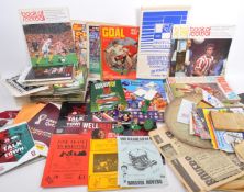 COLLECTION OF VINTAGE 20TH CENTURY FOOTBALL COLLECTABLES