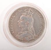 19TH CENTURY VICTORIA 1844 VEILED HEAD CROWN COIN