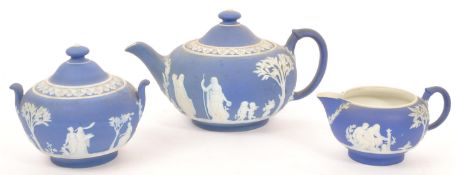 19TH CENTURY WEDGWOOD JASPERWARE TEA SERVICE
