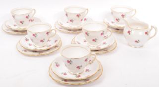 VINTAGE COLCLOUGH BONE CHINA TEA SET BY RIDGWAY POTTERIES
