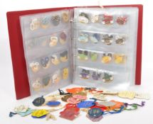 LARGE COLLECTION OF HORSE RACING ENAMEL BADGES