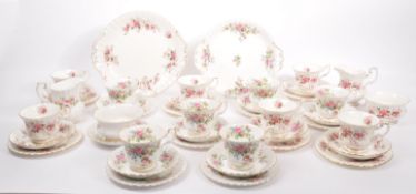ROYAL ALBERT MOSS ROSE & LAVENDER ROSE PART TEA SERVICES