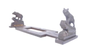 EARLY 20TH CENTURY HAND CARVED BLACK FOREST BOOK SLIDE