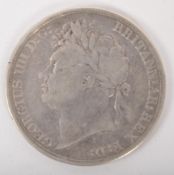 EARLY 19TH CENTURY 1822 GEORGE III SILVER CROWN COIN