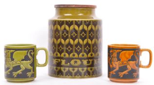 RETRO VINTAGE DRAGON DESIGN TEA COFFEE MUGS AND STORAGE JAR