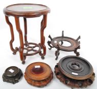 COLLECTION OF FIVE EARLY 20TH CENTURY VASE / PLANTER STANDS