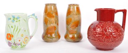 COLLECTION ROYAL DOULTON & BESWICK VASES - 1920'S