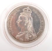 1887 VICTORIAN VEILED HEAD SILVER CROWN COIN
