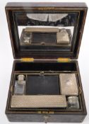 MID CENTURY 1950'S WOMENS TRAVEL VANITY SET CASED