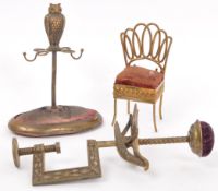 THREE 19TH CENTURY VICTORIAN & LATER PIN CUSHIONS