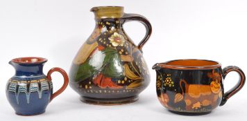 LARGE CONTINENTAL HANS SCHNEIDER FOLK VASE & OTHERS