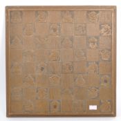 MID TO LATE 20TH CENTURY WOOD EFFECT RESIN CHESS BOARD
