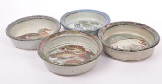FOUR COLIN KELLAM STUDIO POTTERY STONEWARE BOWLS