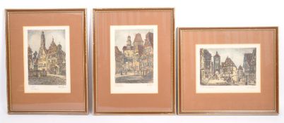 THREE EARLY 19TH CENTURY ETCHINGS BY OTTO FERDINAND PROBST