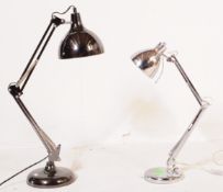 TWO CONTEMPORARY ANGLE POISE TABLE DESK LAMPS