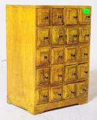 HARDWOOD MERCHANTS 16 DRAWER SPICE CABINET CHEST