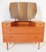 RETRO VINTAGE MID CENTURY TEAK DRESSING TABLE WITH MIRROR