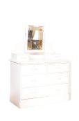 VICTORIAN PAINTED OAK DRESSING CHEST OF DRAWERS - TABLE