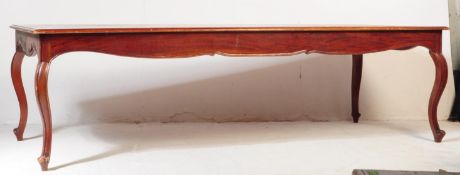 LARGE FRENCH HARDWOOD REFECTORY DINING TABLE