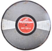 ENAMEL SIGN - VINTAGE HMV ENAMEL RECORD SHOP SIGN