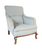 19TH CENTURY VICTORIAN HOWARDS STYLE LIBRARY ARMCHAIR