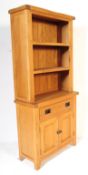 CHUNKY OAK FURNITURE MANNER BOOKCASE DRESSER CABINET
