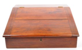 VICTORIAN 19TH CENTURY MAHOGANY TRAVEL WRITING SLOPE