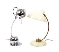 ITALIAN STYLE SPACE AGE MANNER CHROME DESK LAMP LIGHT