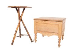 19TH CENTURY VICTORIAN AESTHETIC MOVEMENT TABLE & COMMODE