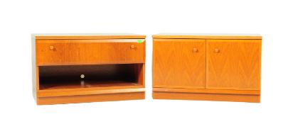 RETRO VINTAGE MID 20TH CENTURY TEAK WALL UNIT CABINETS
