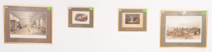 FOUR CRIMEA WAR LITHOGRAPHIC FRAMED & GLAZED PRINTS