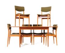 MID CENTURY 1960’S TEAK SCANDART DINING TABLE &CHAIRS