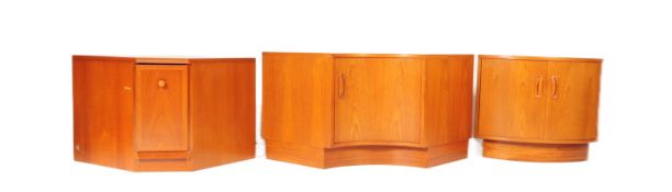 THREE G PLAN RETRO VINTAGE TEAK CORNER CABINETS