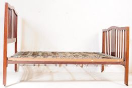 EDWARDIAN MAHOGANY LINE INLAID DOUBLE BED FRAME