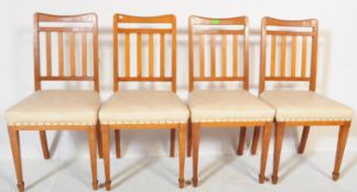 FOUR 1930S GOLDEN OAK COTSWOLD SCHOOL DINING CHAIRS
