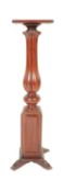 VICTORIAN PEDESTAL MAHOGANY PLANT STAND JARDINIERE TORCHERE