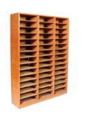 LARGE VINTAGE FLOOR STANDING LETTER RACK DOCUMENT HOLDER