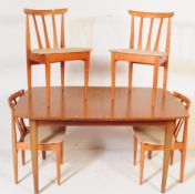 MID CENTURY 1960'S TEAK DINING TABLE & CHAIRS