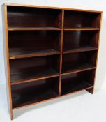 LARGE EARLY 20TH CENTURY MAHOGANY TWIN SECTION BOOKCASE