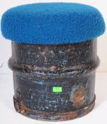 RETRO VINTAGE UPCYCLED OIL CAN SEATING STOOL