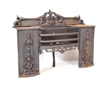19TH CENTURY VICTORIAN CAST METAL FIREPLACE