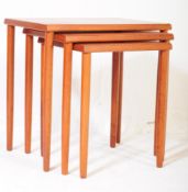 BRITISH MODERN DESIGN - MID CENTURY TEAK NEST OF TABLES