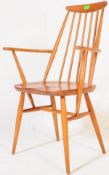 DANISH MODERN FURNITURE - ELM WOOD CARVER ARMCHAIR
