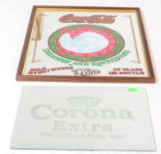 COCA-COLA & CORONA SHOP PUB ADVERTISNG SIGN MIRROR