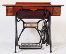 EDWARDIAN MAHOGANY & CAST IRON JONES SEWING TABLE