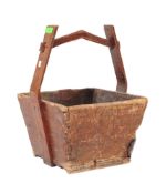 RUSTIC PINE 19TH CENTURY HAND MADE PEAT BUCKET - SCUTTLE