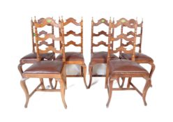 SET OF SIX VINTAGE 20TH CENTURY FRENCH DINING CHAIRS
